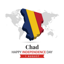 Chad Independence Day, 3d Sticker