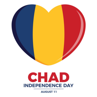 Chad Independence Love Sticker