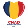 Chad Independence Love Sticker