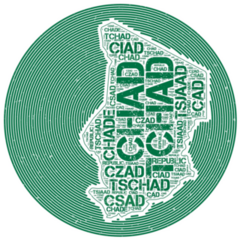 Chad Line Icon Symbol Sticker