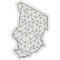 Chad Map - Abstract Mash Sticker