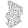 Chad Map - Abstract Mash Sticker