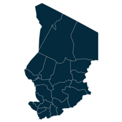 Chad Map Detailed Sticker