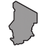 Chad Map Illustration Sticker