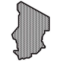 Chad Map Illustration Sticker