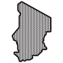 Chad Map Illustration Sticker