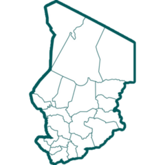 Chad Map On Green Sticker