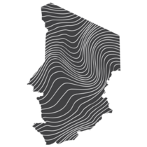 Chad Map Wave Pattern Sticker