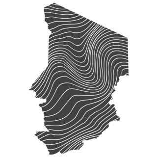 Chad Map Wave Pattern Sticker