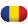 Chad National Flag Oval Sticker