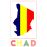 Chad Rectangle Logo Sticker