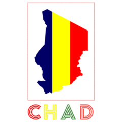Chad Rectangle Logo Sticker