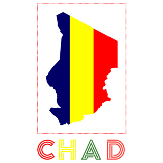 Chad Rectangle Logo Sticker