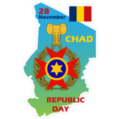 Chad Republic Day Poster Sticker