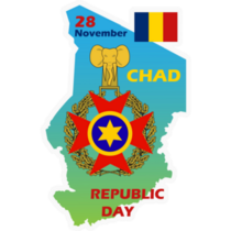 Chad Republic Day Poster Sticker