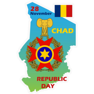 Chad Republic Day Poster Sticker