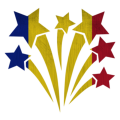 Chad Shooting Stars Sticker