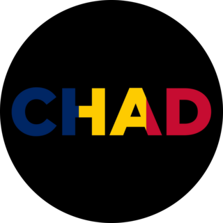 Chad Text Circle Sticker