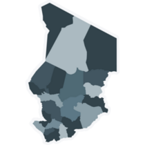 Chad With Regions Sticker