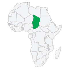 Chad Within Africa Sticker