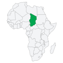 Chad Within Africa Sticker