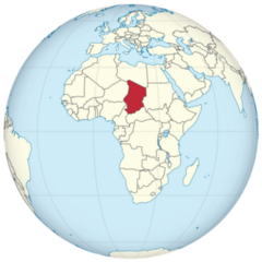Chad World Map Sticker