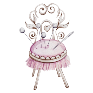Chair Pin Cushion Sticker