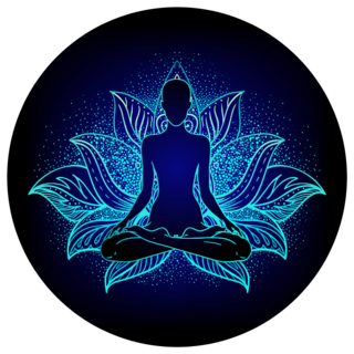 Chakra Concept Lotus Position Yoga Sticker