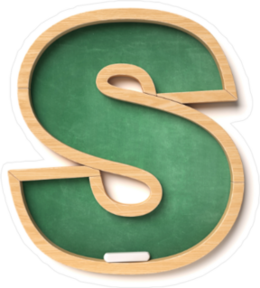 Chalkboard Font Letter S Sticker