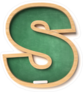 Chalkboard Font Letter S Sticker