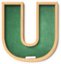 Chalkboard Font Letter U Sticker