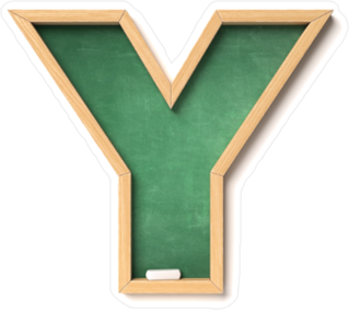 Chalkboard Font Letter Y Sticker