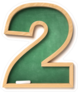 Chalkboard Font Number 2 Sticker