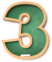 Chalkboard Font Number 3 Sticker