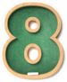 Chalkboard Font Number 8 Sticker
