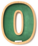 Chalkboard Font Number Zero Sticker