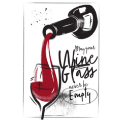 Chalked Poster Glass Of Wine Sticker