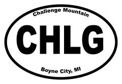 Challenge Mountain Oval Sticker