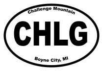 Challenge Mountain Oval Sticker
