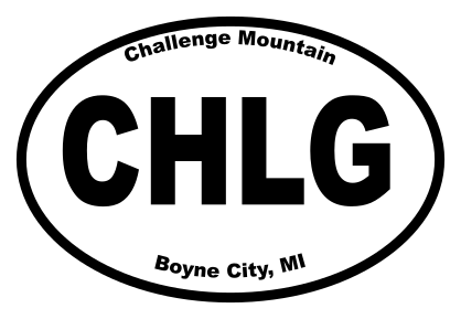 Challenge Mountain Oval Sticker