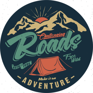 Challenging Roads Make It An Adventure Sticker