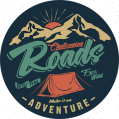 Challenging Roads Make It An Adventure Sticker