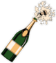 Champagne Bottle Open Pop Art Sticker