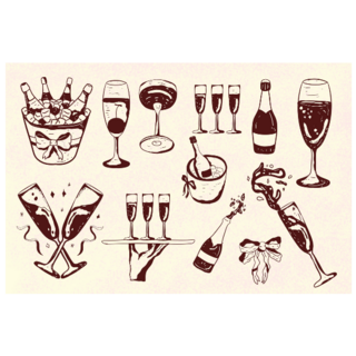 Champagne Sticker Sheet
