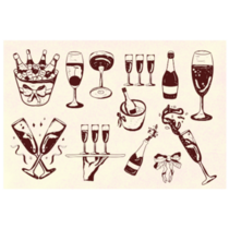 Champagne Sticker Sheet