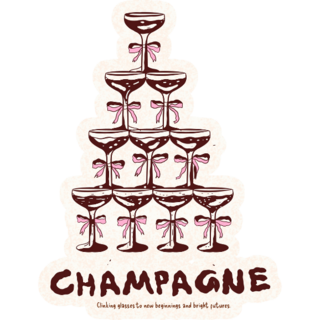 Champagne Tower Sticker