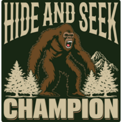 Champion Seek Bigfoot Sticker