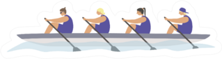 Championship Games Sports Team Rowing Sticker