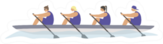Championship Games Sports Team Rowing Sticker