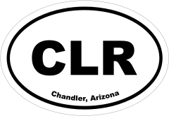 Chandler, Arizona Oval Stickers